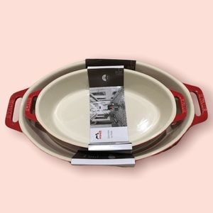 Staub Stoneware Oval Baking Dish Set of 2
